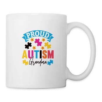 Autisme Mère Fille Fils Autistic Parents Enfant - Mug blanc - blanc - Droite