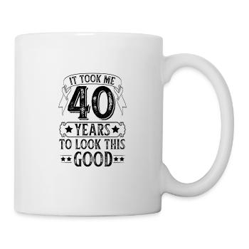 40 anniversaire année de naissance 40e anniversaire enfant - Mug blanc - blanc - Droite