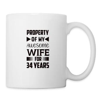 34 Years Married Amber Wedding Gift - Mug - white - Right