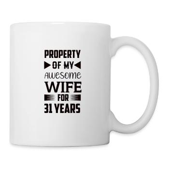 31 ans marié Linden cadeau de mariage - Mug blanc - blanc - Droite