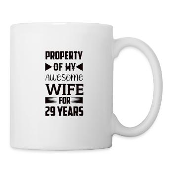 29 Years Married Velvet Wedding Gift - Mug - white - Right