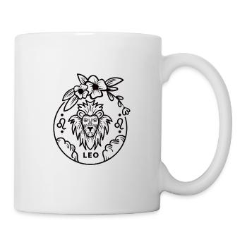 Löwe Sternzeichen Geburtstag Geburt - Tasse - Weiß - Rechts
