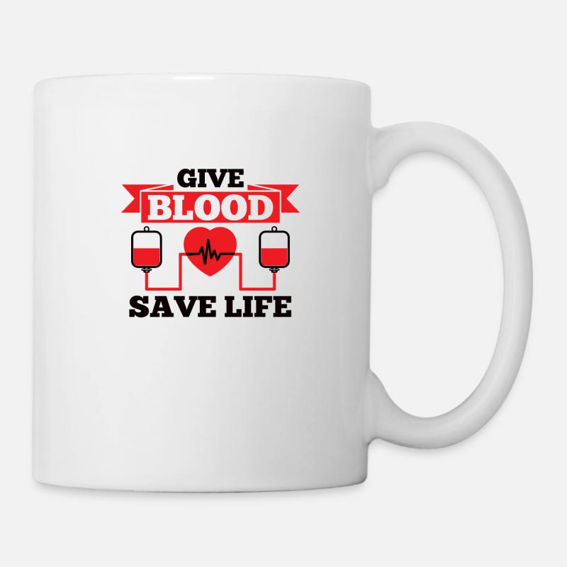 Blutspende Blutspenden Blutspender - Tasse - Weiß