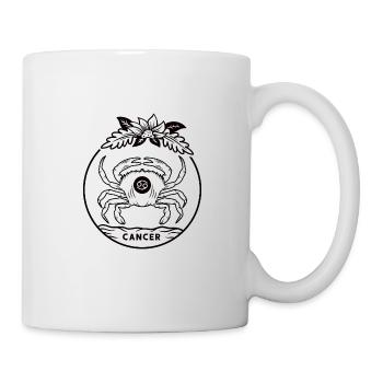 Krebs Sternzeichen Horoskop Geschenk - Tasse - Weiß - Rechts