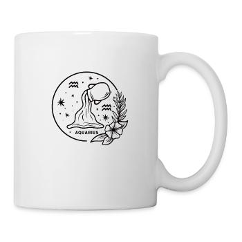 Wassermann Sternzeichen Geburtstag Geburt - Tasse - Weiß - Rechts