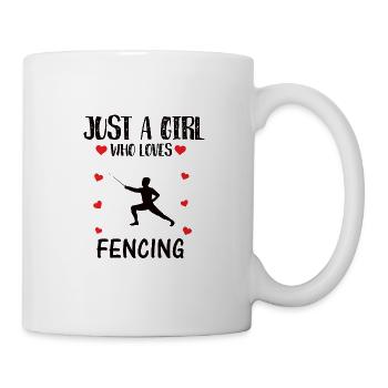 Fencer Fencer ParierStange Girls Sport Hobby - Mug - white - Right