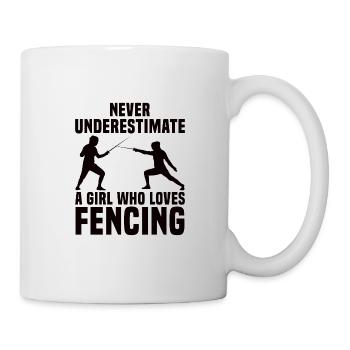Fencer Fencer ParierStange Girls Sport Hobby - Mug - white - Right