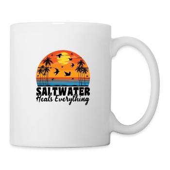 Salzwasser Strandleben Meer Salz Salziges Wasser - Tasse - Weiß - Rechts