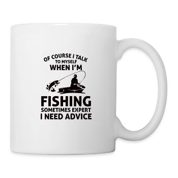 Therapie Angeln See Karpfen Angler Fischer Köder - Tasse - Weiß - Rechts