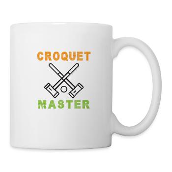 Croquet Crocket Crocket Wooden Hammer Racket - Mug - white - Right