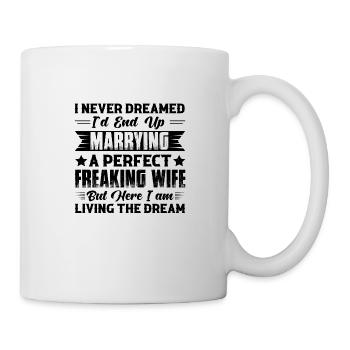 Ich liebe meine Königin Paare Pärchen Ehefrau - Tasse - Weiß - Rechts