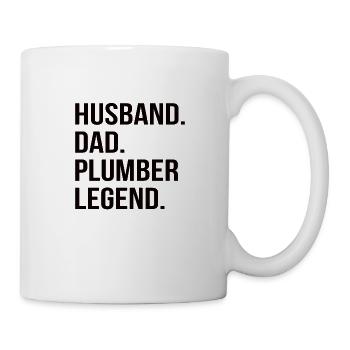 Chauffagiste Père Mari Plombier à gaz sanitaire - Mug blanc - blanc - Droite