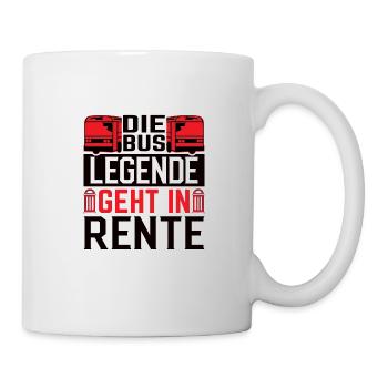 Busfahrer in Rente Ruhestand Rentner - Tasse - Weiß - Rechts