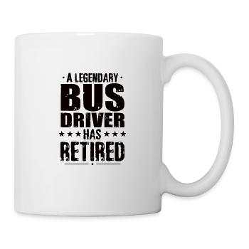 Busfahrer in Rente Ruhestand Rentner - Tasse - Weiß - Rechts