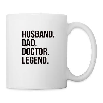Papa Père Docteur Docteur Docteur Mari Légende - Mug blanc - blanc - Droite