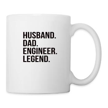 father husband engineer hero legend technician - Mug - white - Right