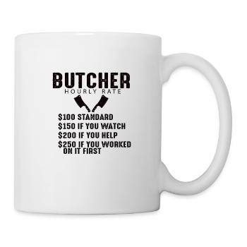 Boucher Boucherie Profession Drôle Dicton Cadeau - Mug blanc - blanc - Droite