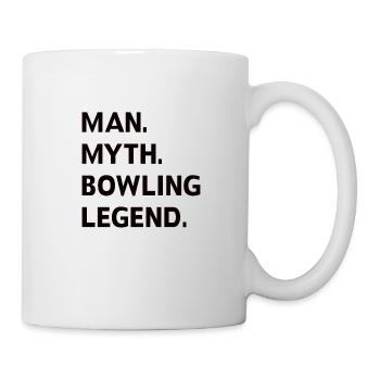 Bowling Kegel Spareball Pins Kugel Strike - Tasse - Weiß - Rechts