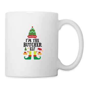 Weihnachtsgeschenk Metzger Fleischer Metzgerei - Tasse - Weiß - Rechts