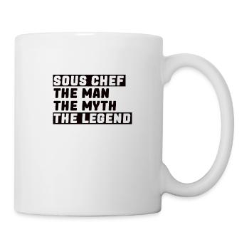 Chapeau de Chef, Chef, Cuisine, Cinq étoiles, Or, 5, - Mug blanc - blanc - Droite