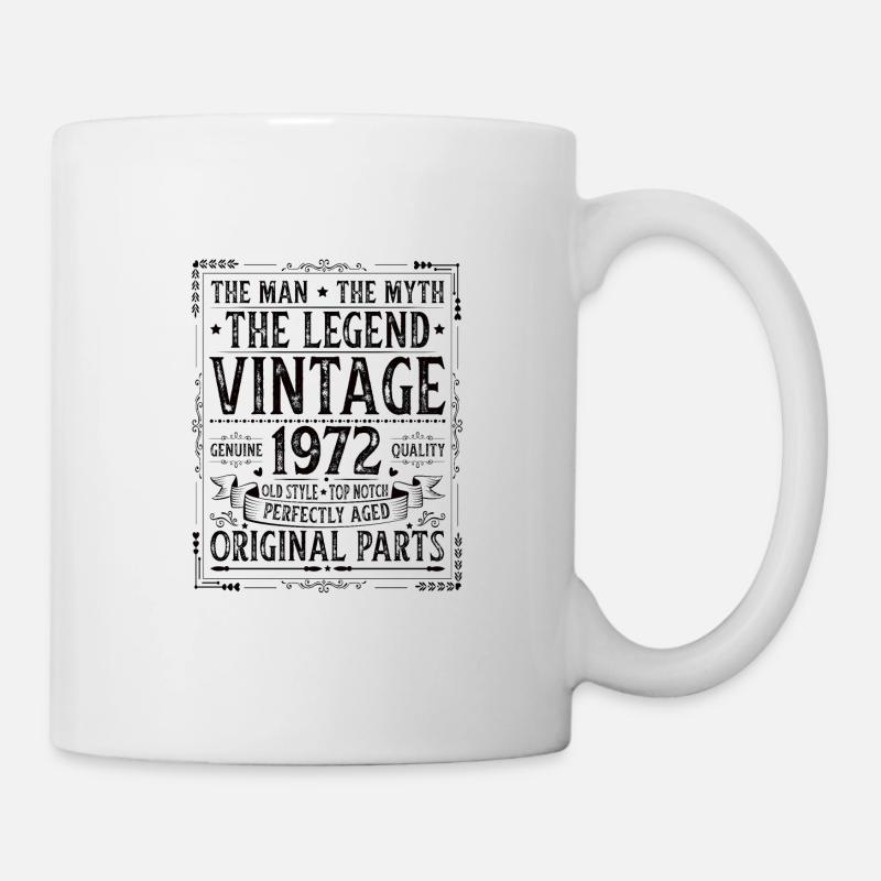 Original 1972 Vintage Vintage Rétro Anniversaire - Mug blanc - blanc