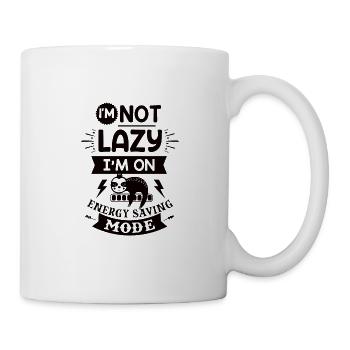 Faultier Energiesparmodus Fauler Faultierspruch - Tasse - Weiß - Rechts