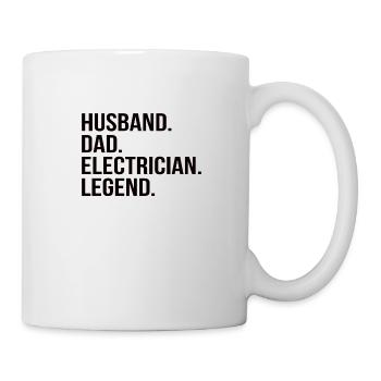 Husband Papa Electrician Hero - Mug - white - Right