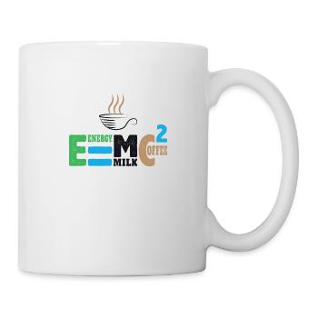 Energie ist Milch und Kaffee Masse Energie Formel - Tasse - Weiß - Rechts