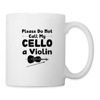 Cello Instrument Orchestra Classical Music School - Mug - white - Right