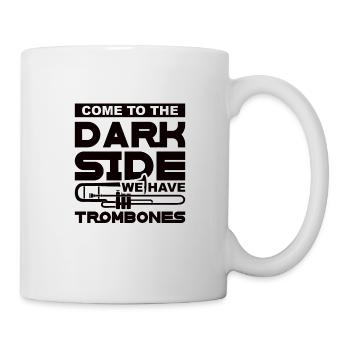 Trumpet, orchestra, musicians, trumpeters, brass band music - Mug - white - Right