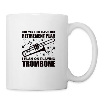 Trumpet, orchestra, musicians, trumpeters, brass band music - Mug - white - Right