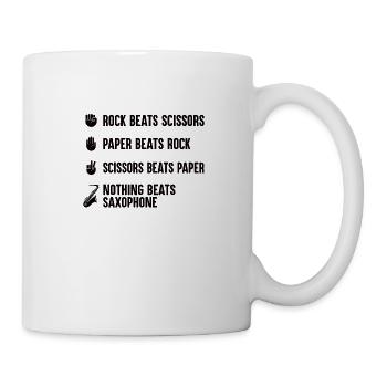 Saxofon Saxofonist Saxophon Musik Saxophonespieler - Tasse - Weiß - Rechts