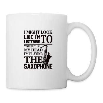 Saxophone Saxophoniste Saxophone Musique Saxophone Joueur de Saxophone - Mug blanc - blanc - Droite