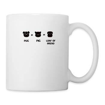 Pug Dog Pig Pig Dog Connection Cadeau - Mug blanc - blanc - Droite