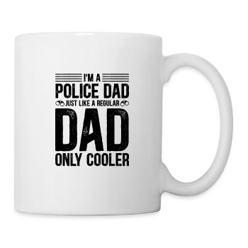 Fier papa d’un policier Père d’un policier - Mug blanc - blanc - Droite