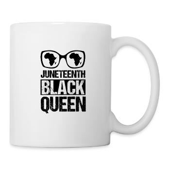 Afro Woman Juneteenth Day My ancestors were - Mug - white - Right