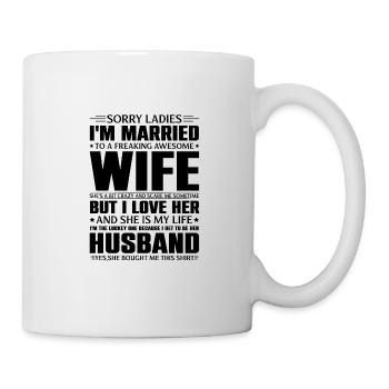 Ich liebe meine Königin Paare Pärchen Ehefrau - Tasse - Weiß - Rechts