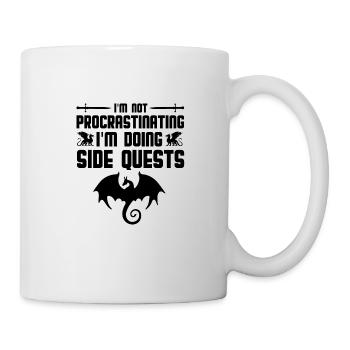 Je n’hésite pas, je fais des quêtes secondaires RPG Table - Mug blanc - blanc - Droite