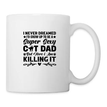 Real men love cats cat man cat father - Mug - white - Right