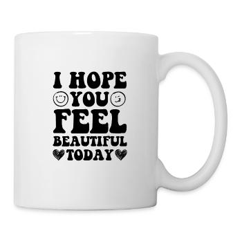 pensées positives vie positive - Mug blanc - blanc - Droite