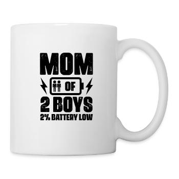 Mama Von Zwei Jungs Mutter Muttertag - Tasse - Weiß - Rechts