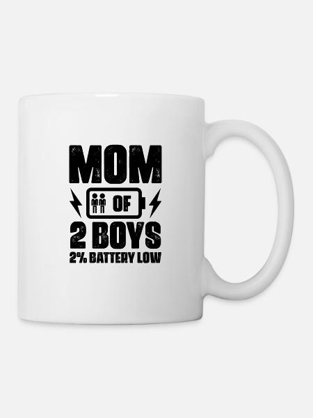 Mama Von Zwei Jungs Mutter Muttertag - Tasse - Weiß