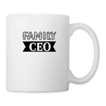 Familienoberhaupt Papa Opa Mama Oma - Tasse - Weiß - Rechts