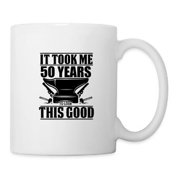 50 Jahre Alter Schmied 100% Geprüfte Qualität Und - Tasse - Weiß - Rechts