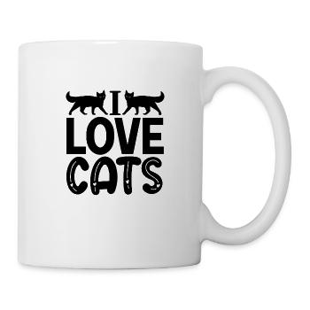Real men love cats cat man cat father - Mug - white - Right