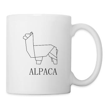 Alpaga Origami Alpaga minimaliste - Mug blanc - blanc - Droite