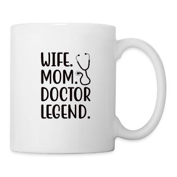 Wife Mother Doctor Doctorate Academic Fun - Mug - white - Right