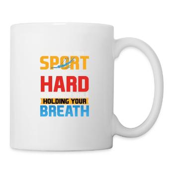 Tauchen Taucher Tauchsport Luft Anhalten - Tasse - Weiß - Rechts