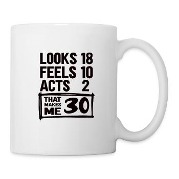 30e anniversaire - 30 ans de construction Round Thirty - Mug blanc - blanc - Droite