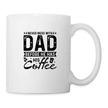 Meilleur monde Papa Père Café Couple Parents Papa - Mug blanc - blanc - Droite
